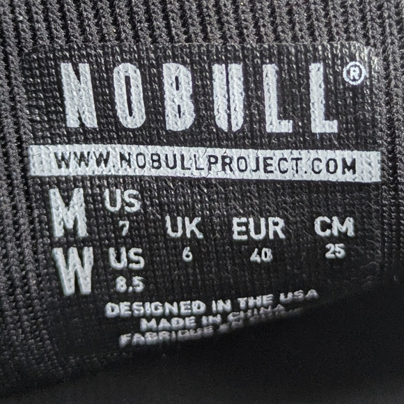 NOBULL Black Canvas Mid Top Outwork Sneakers Trainers Women's en's Size 8.5 - Picture 6 of 6